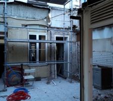 Démolition d'une partie de l'extension