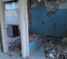 Démolition des murs intérieur de l'extension
