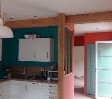 Coffrage des pièces de bois sapin en chêne si il y a une prochaine fois je mettrais directement en chêne , mais au début des travaux pas facile de savoir les marges de manoueuvres possible budget
