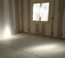 Bâchage avant mise en peinture (bureau)