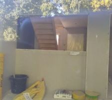 Emplacement future verrière de la cuisine