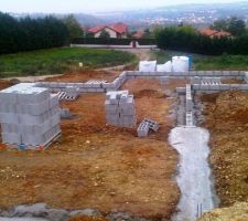 Fondation du garage terminées et début du VS sur la partie habitable