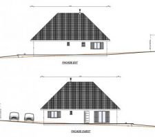 Idée de la future implantation et couleur de la maison