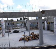 Vue du chantier partie sud.
Surface commerciale.