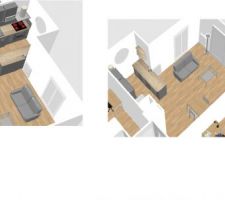 Plan 3 (projet en d&eacute;pla&ccedil;ant le radiateur cot&eacute; salon)