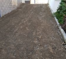 Création du chemin d'accès au chantier