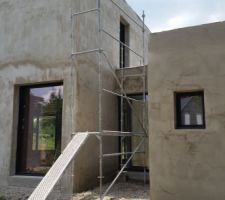 Fa&ccedil;ade nord d&eacute;grossi en cours