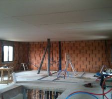 Début du placo, ca commence à prendre forme