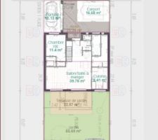 Plan global avec int&eacute;gration du b&acirc;ti