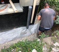 Mise en place d'un drainage périphérique
