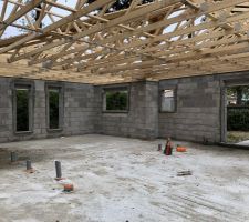 Pose des seuils des ouvertures