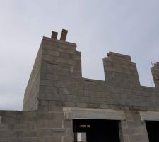 Vue du mur de l'étage sur la façade arrière