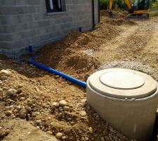 Puits perdu pour les eaux pluviales (3m de profond)
