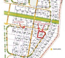 Le d&eacute;coupage du lotissement.