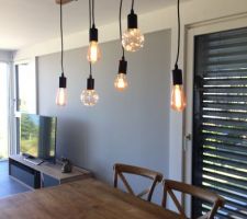 Lampe suspendue leroy merlin avec ampoules vintage