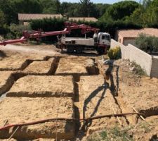 Pompe à beton en action