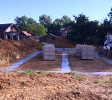 2 juillet, coulage fondation maison