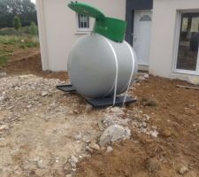 La cuve de gaz a son arrivé sur le terrain