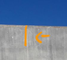 Fissure verticale au lieu de la maisonn
