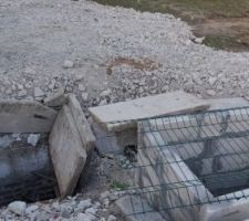 Accès chantier, regard EU et regard eau.