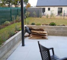 Pergola et terrasse en cours de réalisation