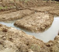 Ouverture des fondations pendant la saison des pluies