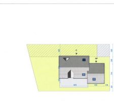 Implantation de la maison sur le terrain