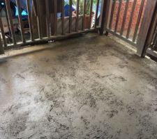 Chape et carrelage de la terrasse