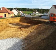 Terrassement : fouilles pleine masse terminées