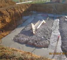 Coulage du béton pour les fondations