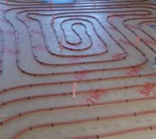 Pose du plancher chauffant
