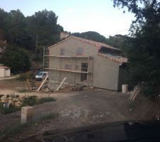 Facade Ouest premiere couche d'isolation