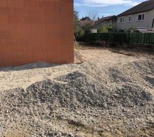 Préparation pour la dalle de terrasse