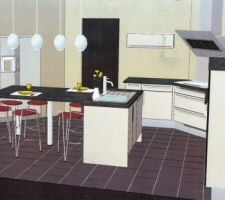 Notre future cuisine 
vue de l'ext&eacute;rieur