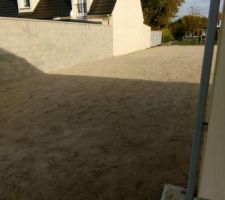 Ratissage et pose du gazon