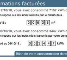 Bilan energetique 1 an