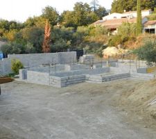 Murets pour terrasse montés