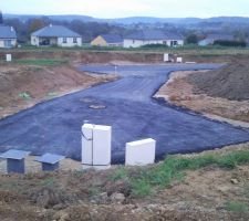 La route vue de notre terrain