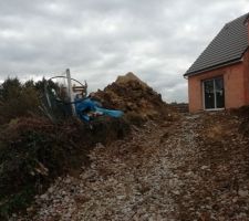 Terrassement terrain pour raccordement eau/tae