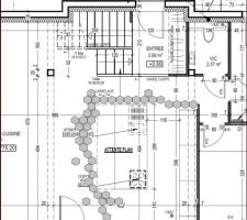 Voilà le plan que j'ai envoyé pour la MAP.
Nous souhaitons l'implentation de ces carreaux hexagonaux comme cela. 
L'inclusion des deux carreaux dans le parquet ne sera pas simple, mais c'est faisable et cela ajoute beaucoup au design de l'ensemble ! Hervé c'est un peu tiré les cheveux ! MERCI HERVE !