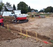 Terrassement des fondations vide sanitaire