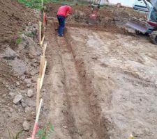 Terrassement des fondations du vide sanitaire