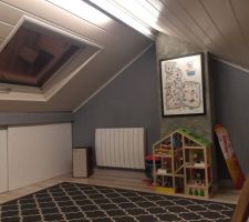 A l'intérieur des combles
Vue du conduit condamné