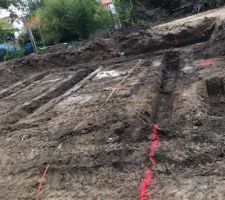 Terrassement et fondations fait sur 3 jours, pas de protections de fouilles