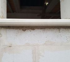 Plein de ponts thermiques !
Ils avaient pr&eacute;vu une ouverture trop grande et ont du remonter un morceau de mur !