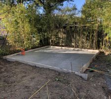 Dalle de l'abri de jardin