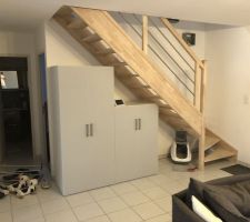 Rangement sous escalier