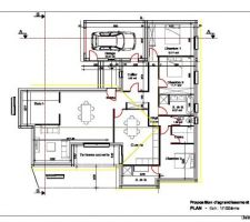 Plan modifié pour avoir une pièce supplémentaire et un dressing