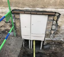 Pose des coffrets élec et gaz