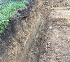 Terrassement terminé, fouilles pour fondations réalisées, pas de protection.